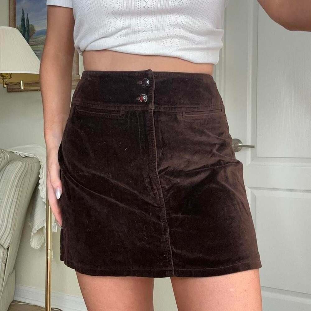 Express EXP Jeans Velvet Mini Skirt